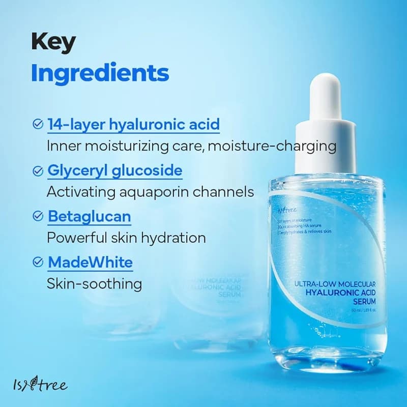 ISNTREE Ultra-Low Molecular Hyaluronic Acid Serum 1.69 fl.oz | Vegan — image 7