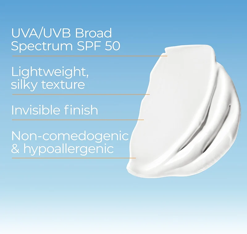 Eucerin Sun Age Defense SPF 50 Face Sunscreen Lotion with Hyaluronic Acid