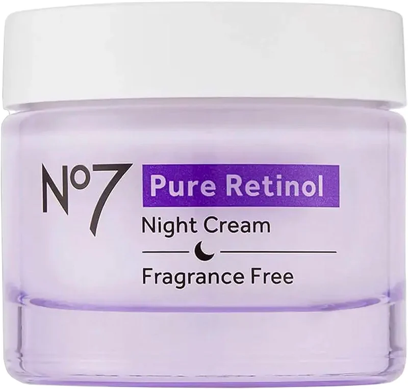 No7 Pure Retinol Night Cream - Collagen-Boosting Retinol Cream that