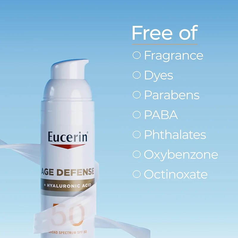 Eucerin Sun Age Defense SPF 50 Face Sunscreen Lotion with Hyaluronic Acid — image 4