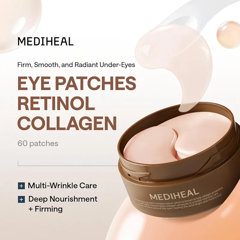 Mediheal Retinol Collagen Under Eye Patches - Korean Hydrogel Eye Pads (60 — image 3