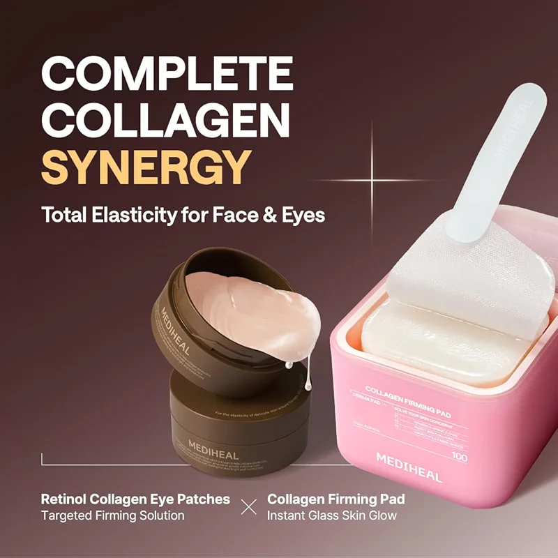 Mediheal Retinol Collagen Under Eye Patches - Korean Hydrogel Eye Pads (60 — image 8