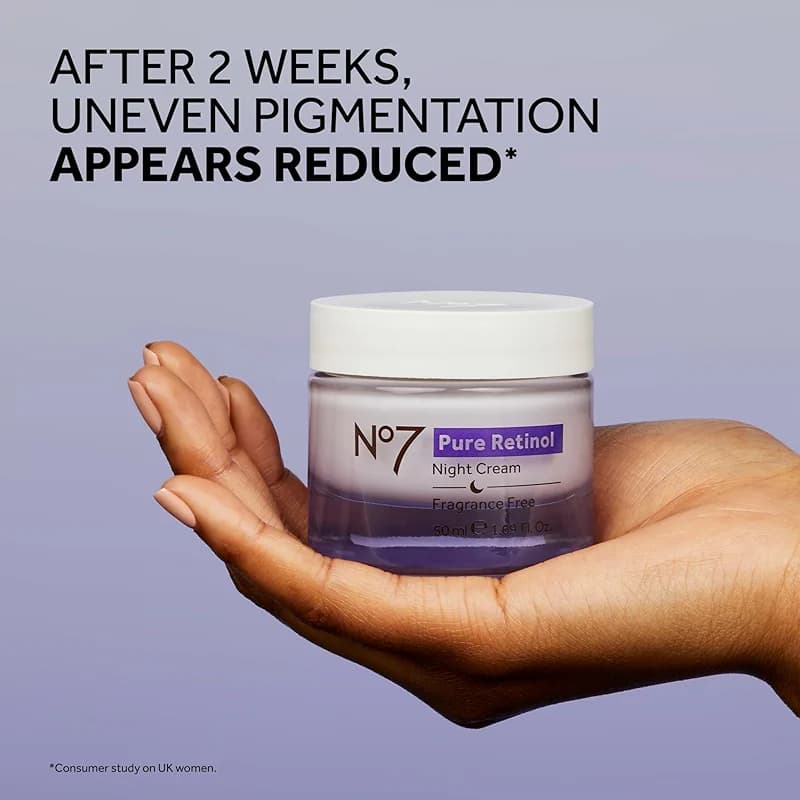 No7 Pure Retinol Night Cream - Collagen-Boosting Retinol Cream that — image 7