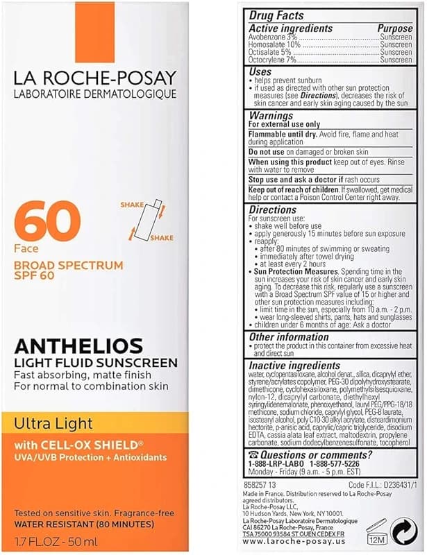 La Roche-Posay Anthelios Light Fluid Facial Sunscreen SPF 60 — image 6