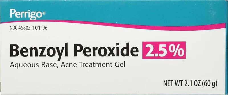 Perrigo 2.5% Benzoyl Peroxide Acne Treatment Gel 60gm Tube — image 7