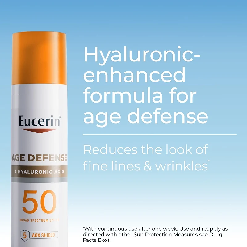 Eucerin Sun Age Defense SPF 50 Face Sunscreen Lotion with Hyaluronic Acid — image 2