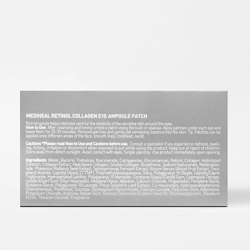 Mediheal Retinol Collagen Under Eye Patches - Korean Hydrogel Eye Pads (60