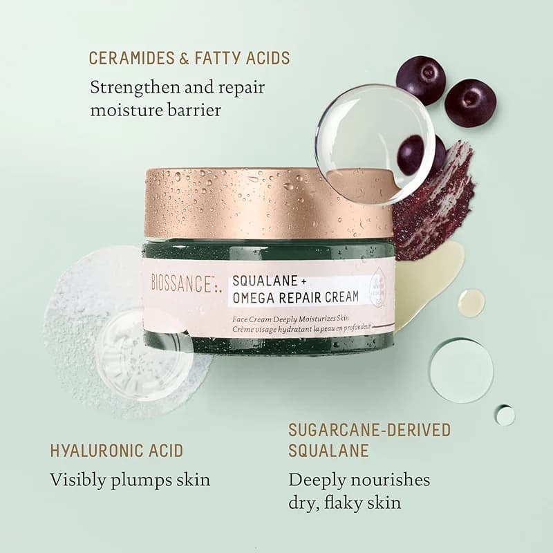 BIOSSANCE Squalane + Omega Repair Cream - Ultra-Moisturizing Face Cream — image 3