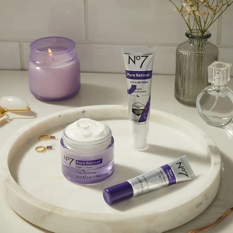 No7 Pure Retinol Night Cream - Collagen-Boosting Retinol Cream that — image 8