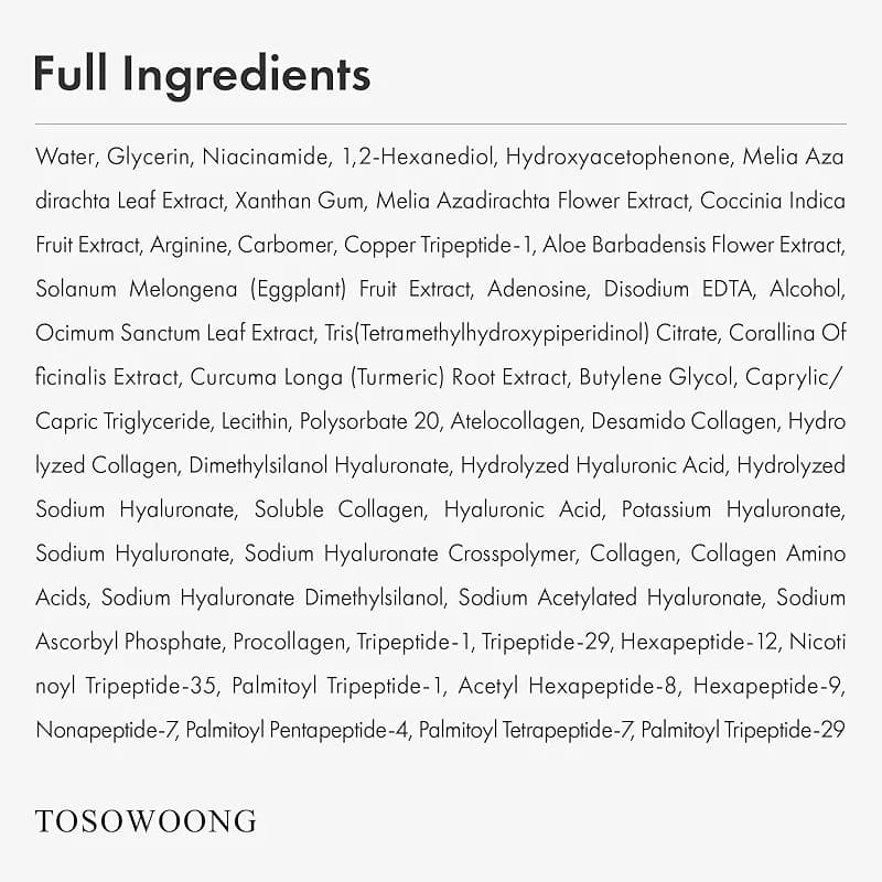 TOSOWOONG Copper Peptide Face Serum