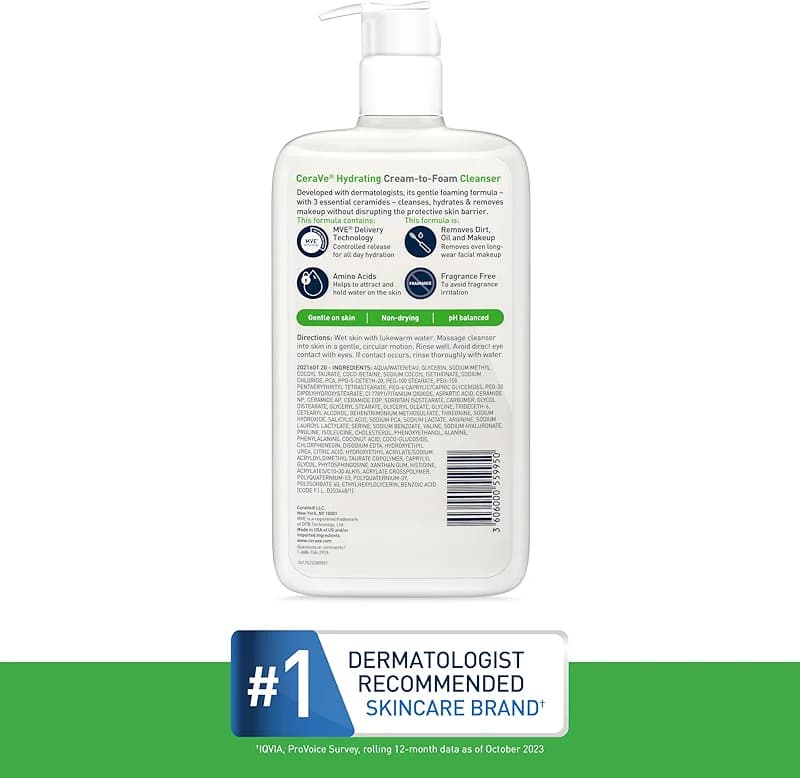 CeraVe Hydrating Cream To Foam Cleanser — image 2