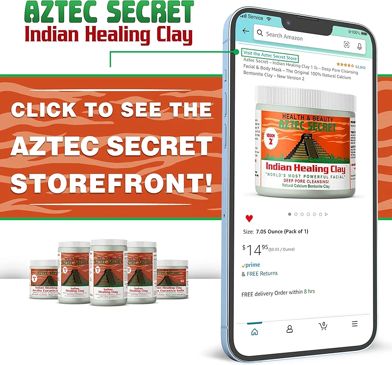 Aztec Secret Indian Healing Clay 32 Oz – Deep Pore Cleansing Facial & Body — image 2