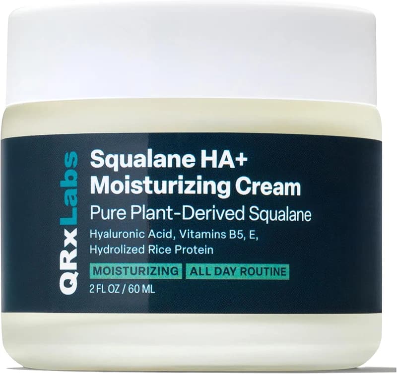 QRxLabs Plant-Based Squalane Face Moisturizer - Hyaluronic Acid Cream for — image 8