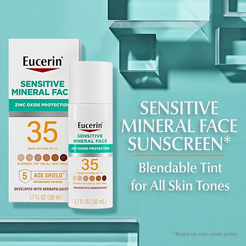 Eucerin Sun Tinted Sensitive Mineral Face Sunscreen Lotion SPF 35 — image 4